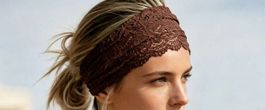 Haarband Haarschmuck Haarreif aus Spitze schwarz Neu