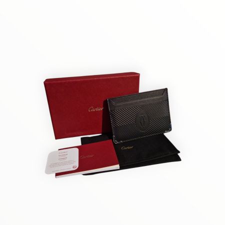 Cartier Leder Kartenetui Schwarz