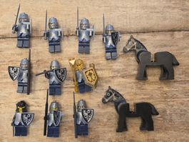 LEGO Castle Black Falcons Ritter 11 Figuren + 2 Pferde