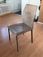 Esszimmerstuhl 2er Set Kunstleder Braun Neuwertig