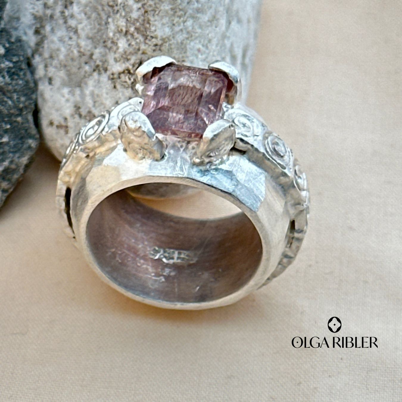 Olga Ribler Anelli: Unikate Silber Ring 925 mit Turmalinquarz Grösse 56 – Nuovo (secondo la descrizione) da Luzern venduto da Schmuckoutlet 4