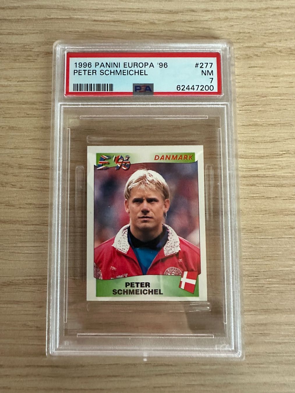 Panini Carte collezionabili: Peter Schmeichel Panini Euro 1996 PSA 7 – Nuovo (secondo la descrizione) da Hagendorn venduto da Pokecollectorch