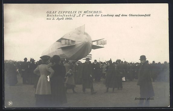 Foto & Poster: München, Reichsluftschiff Z. I. bei der – Usato da Berlin venduto da bartko-reher