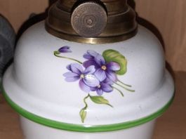 🪻DEKORATIVE 🪻PETROLIUM LAMPE MIT ZARTEN 🪻VEILLCHEN DECOR