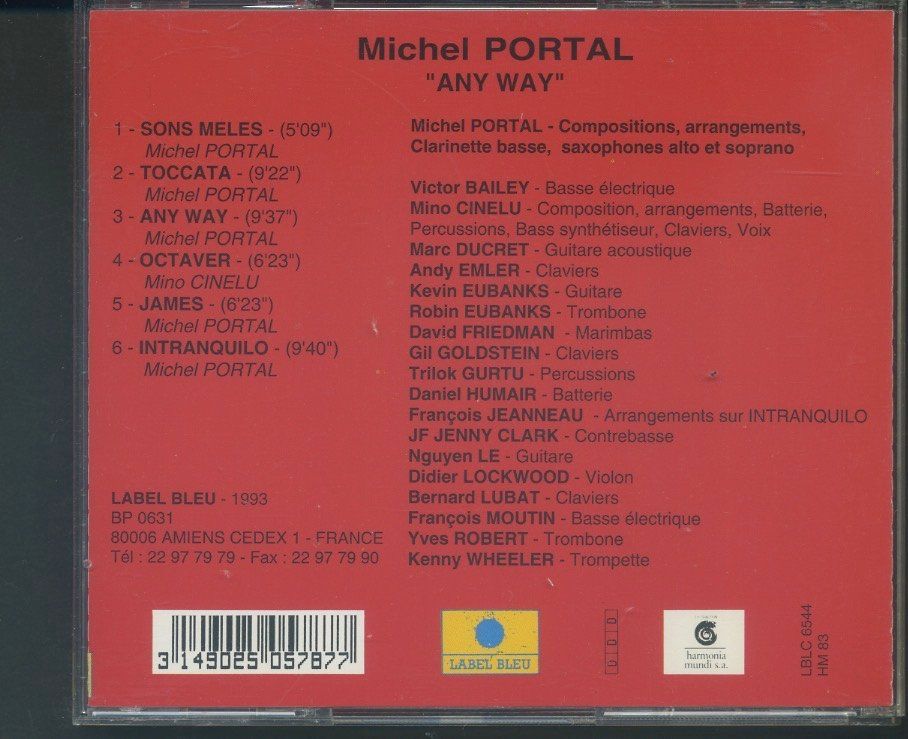 CD: Any Way -  Michel Portal – Usato da Delémont venduto da MaxPlan 1