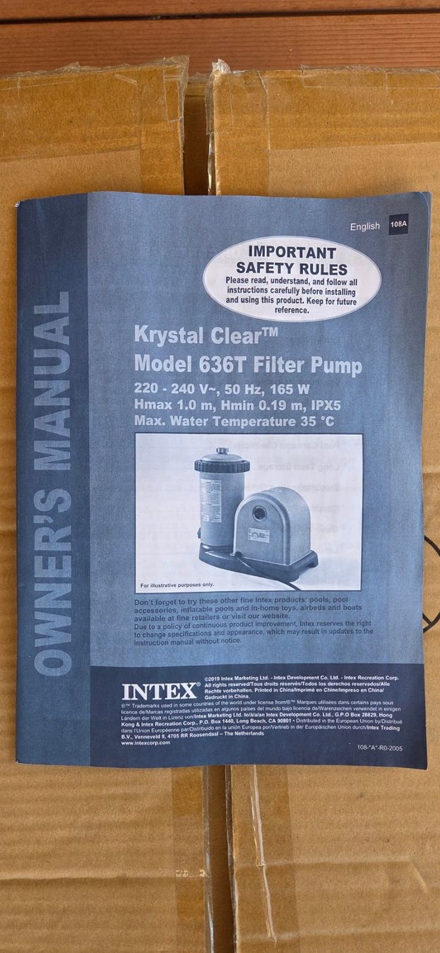 Intex Accessori per Piscine: Intex Crystal Clear Filterpumpe Model 636T – Nuovo (secondo la descrizione) da Domat/Ems venduto da slot69 1