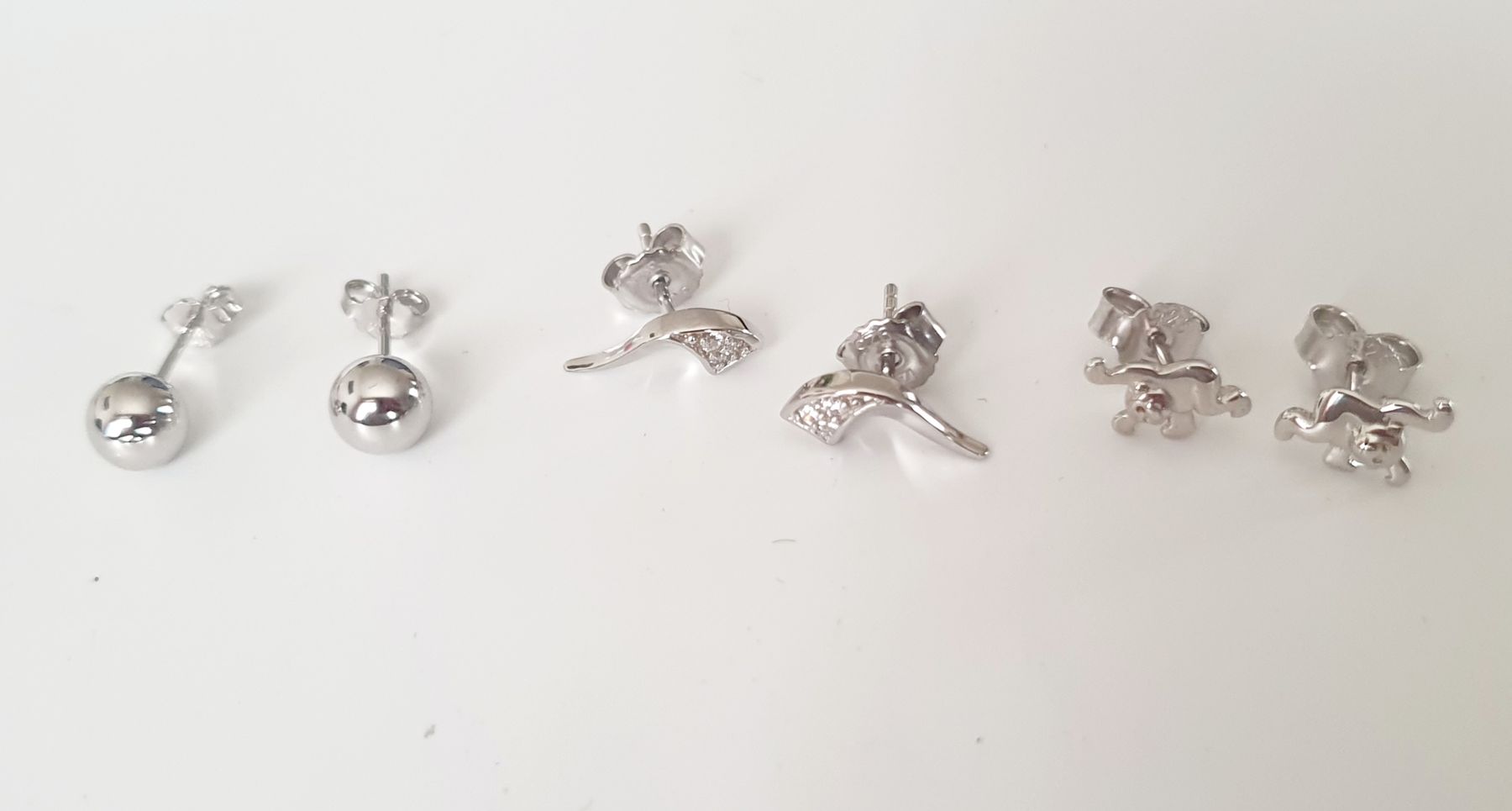 Orecchini pendenti & Orecchini a lobo: Silber Ohrstecker Set 925 er Silber, verspielt und elegant – Nuovo (secondo la descrizione) da Kreuzlingen venduto da Wunderkiste123