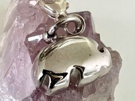 Silber925 Anhänger Charm Happy Elephant Glücksbringer massiv