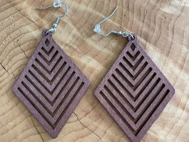 NEU! Boucles d'oreilles en bois / Geometrische Ohrringe
