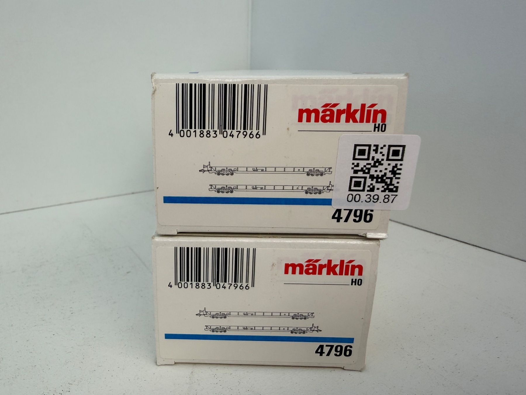 Märklin Modellini di ferrovie: 2er Set Märklin 4796 Güterwagen SBB ROLA Hupac – Usato da Büsserach venduto da ModellbahnDepot 8