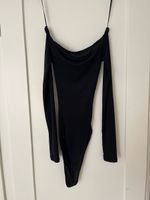 Schwarzer Mesh Off Shoulder Body 