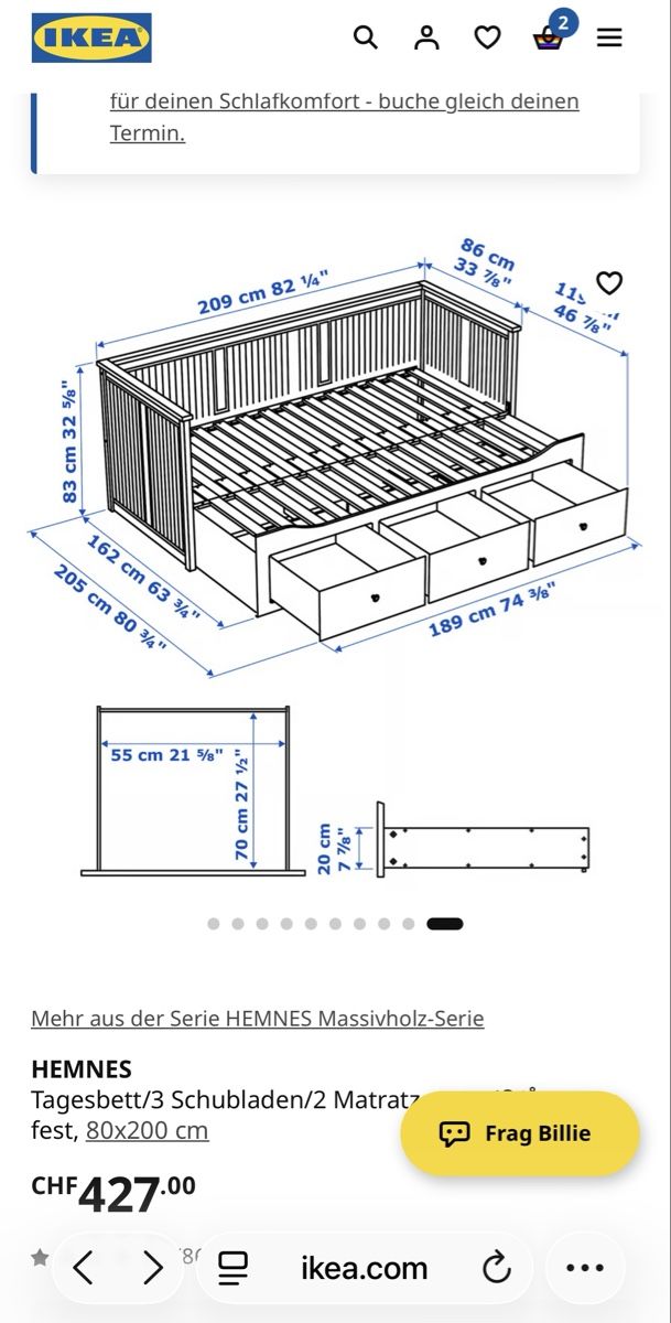 Divani: Ikea Hemnes Bettsofa in TOP Zustand! – Nuovo (secondo la descrizione) da Pfungen venduto da Originalitho 4