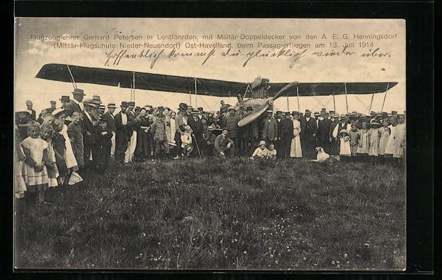 Cartoline postali: Lentföhrden, Flugzeuglehrer Gerhard Pet – Usato da Berlin venduto da bartko-reher