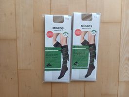 2x Migros Essentials Damen Kniestrümpfe Grösse 40-42.