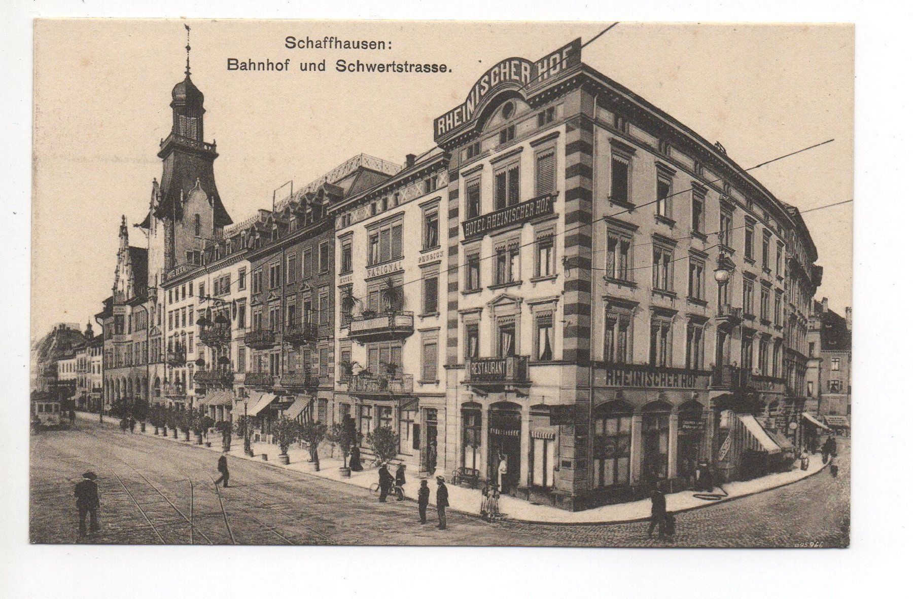 Cartoline postali: SCHAFFHAUSEN Bahnhof und Schwertstrasse – Nuovo (secondo la descrizione) da Jona venduto da philajona