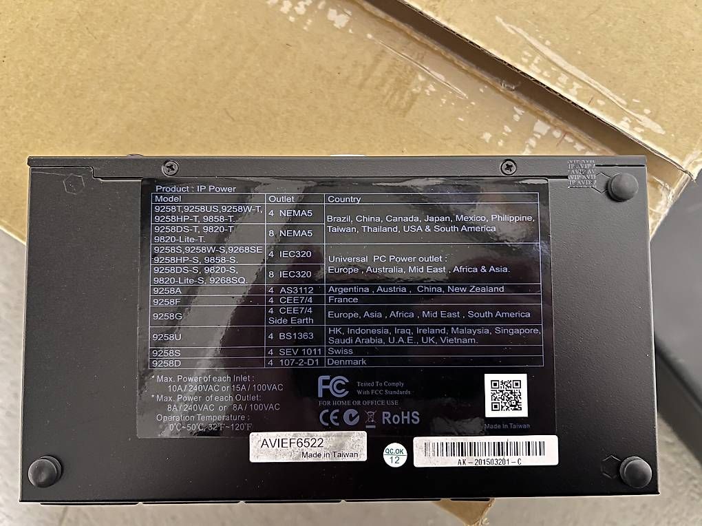 Stromzufuhr: Aviosys IP Power Remote Power Switch 9258S – Gebraucht aus Spreitenbach von env_tk78 2