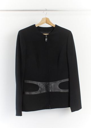 GAI MATTIOLO SCHWARZER BLAZER, Größe 38, WIE NEU