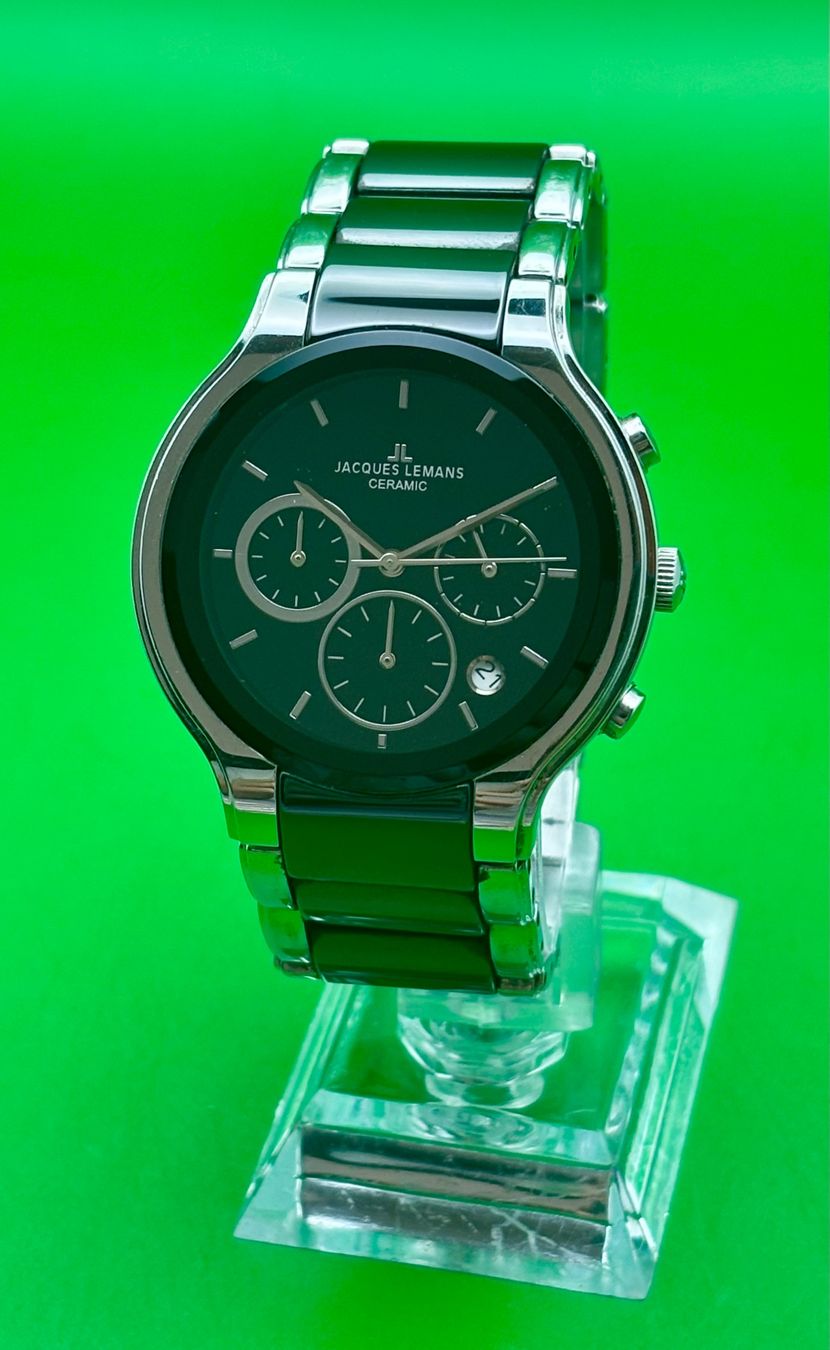 Jacques Lemans Uhren: JACQUES LEMANS CERAMIC CHRONOGRAPH DATE – Gebraucht aus Rorschach von ZeitWerk.10 5