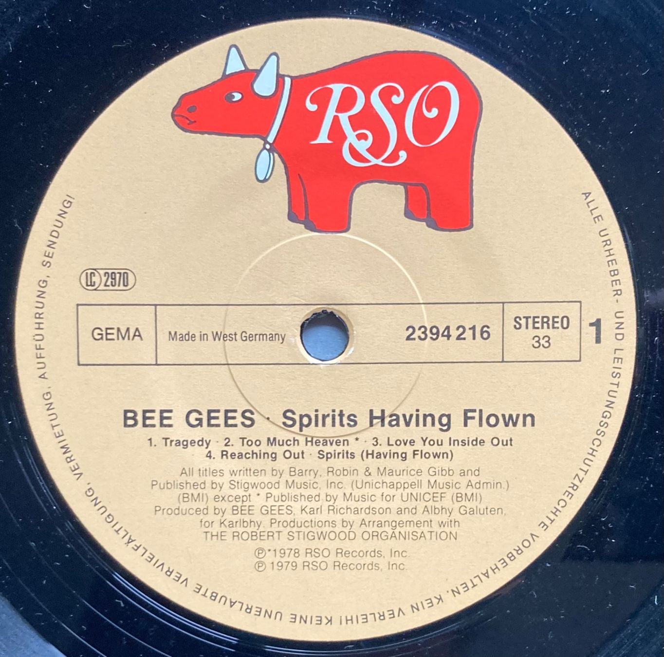 Schallplatten: BEE GEES - SPIRITS HAVING FLOWN – Gebraucht aus Poliez-Pittet von Newtown-Records 4