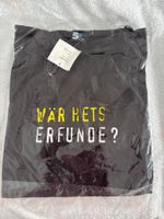 "Wär hets erfunde?" Sterne föifi T-Shirt, Grösse S, Schwarz!