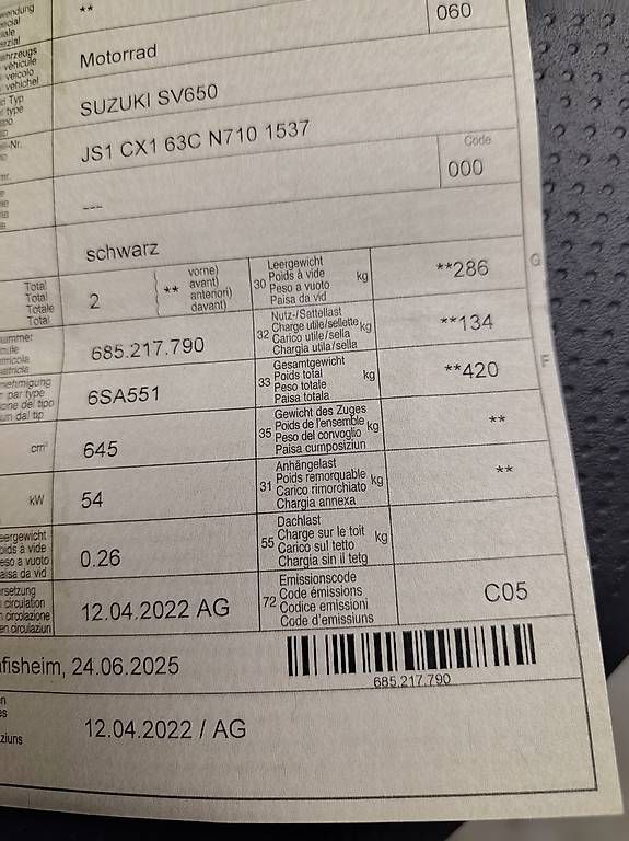 Strada: Suzuki SV650 – Usato da Rottenschwil venduto da andy.96 3