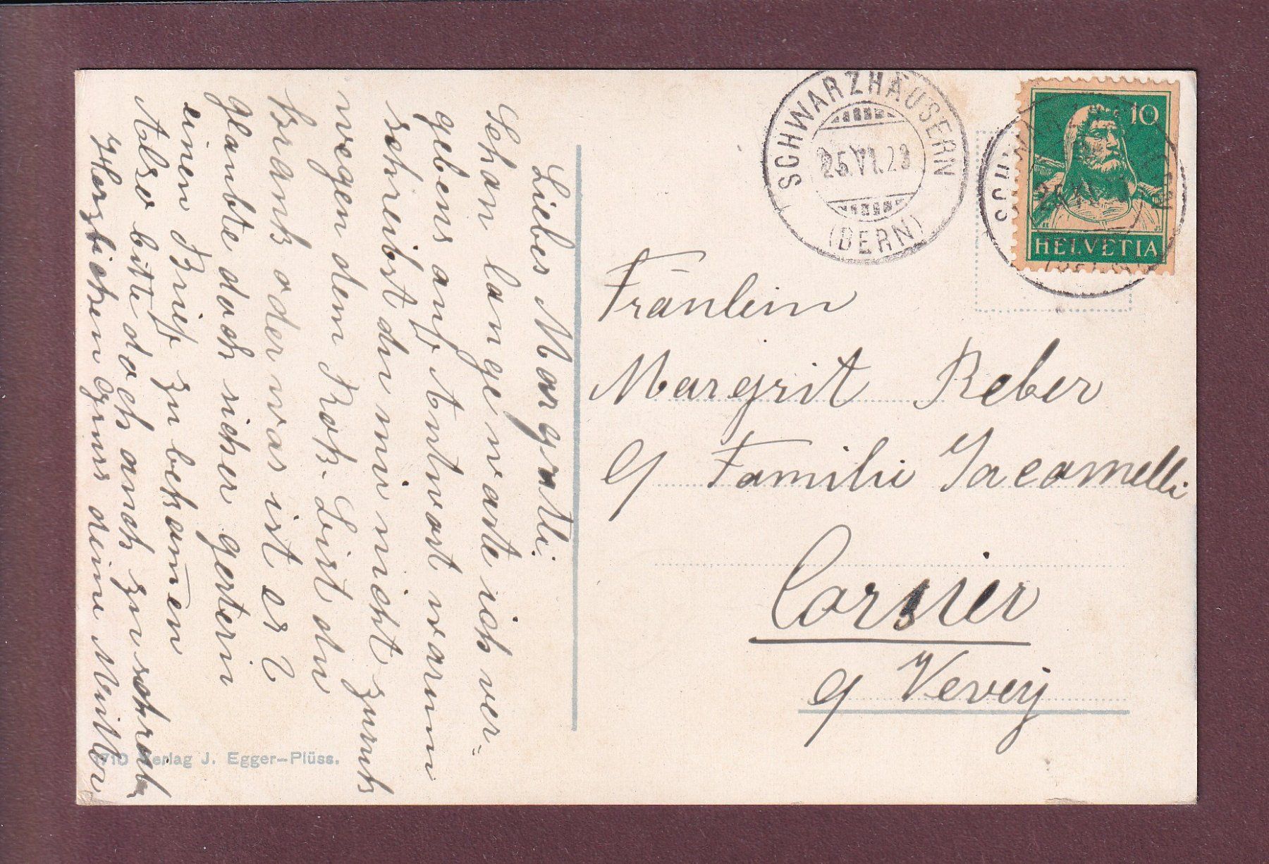 Ansichtskarten: AARWANGEN - Bahnbrücke - 1928 – Gebraucht aus Pully von nicecards 1