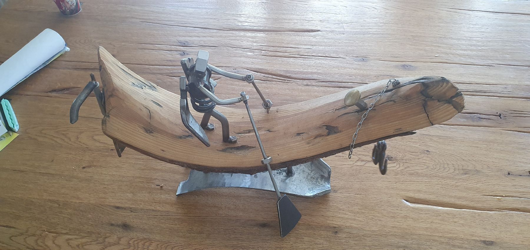 Sculture & Statue: Kunst, Deko, Metall-Holz Skulptur – Nuovo (secondo la descrizione) da Kleinandelfingen venduto da Hansoloo 3