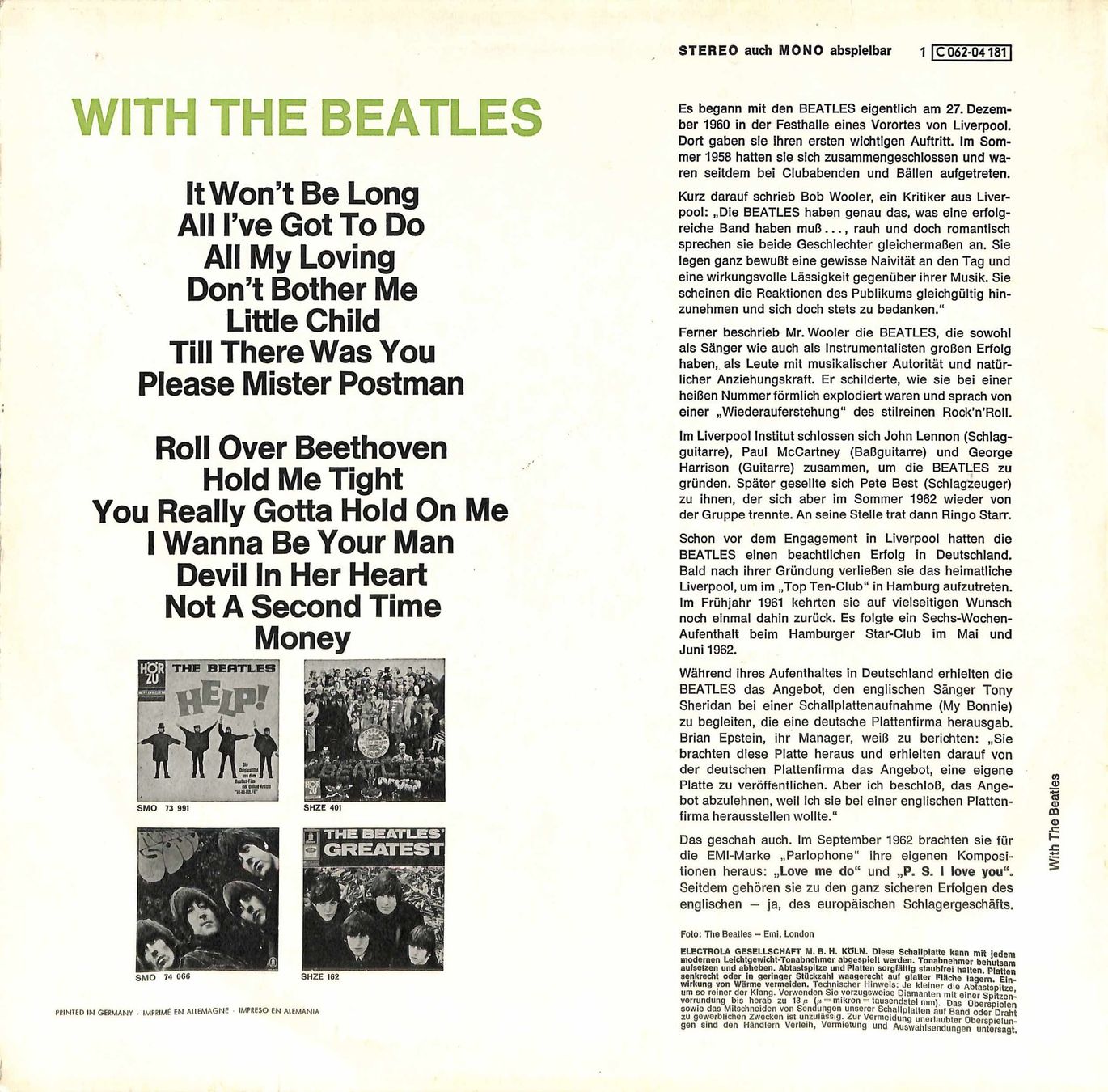 Vinyles: LP with The Beatles – D'occasion à Trimmis par Beax72 1