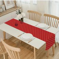 NEUER Tischläufer 33 x 183 cm rot-weiss Polka dot - 807103