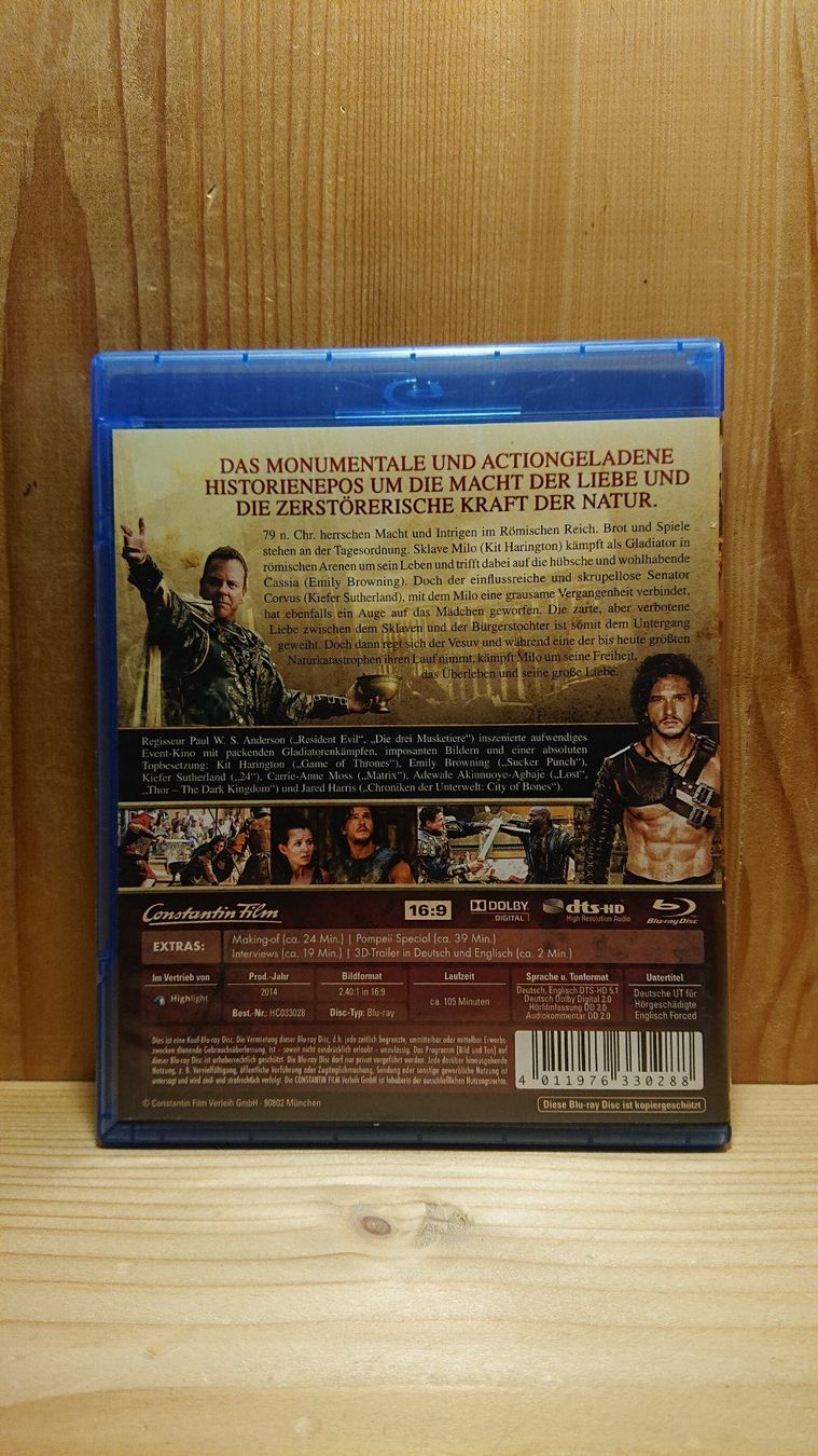 Tous les DVDs: POMPEII Blu-Ray mit Kit Harington – D'occasion à Wilderswil par Exebub 1