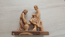 Schöne geschnitzte Figur Olivenholz 