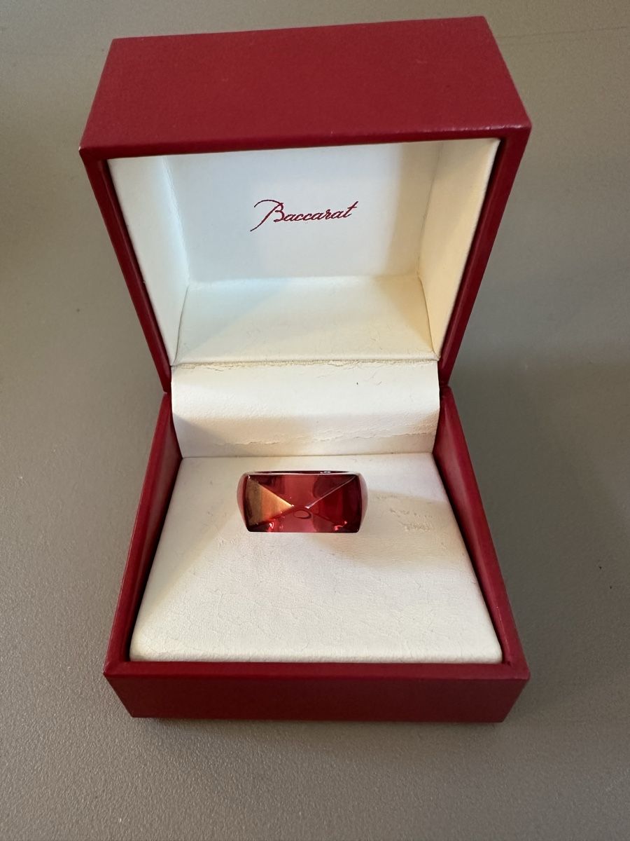 Baccarat Anelli: Baccarat Ring, Glas, rot, Grösse 51 – Nuovo (secondo la descrizione) da Oberwil BL venduto da orsay