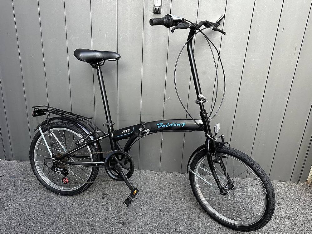 BICICLETTA PIEGHEVOLE NERA BICI DA DONNA UOMO RUOTE DA 20