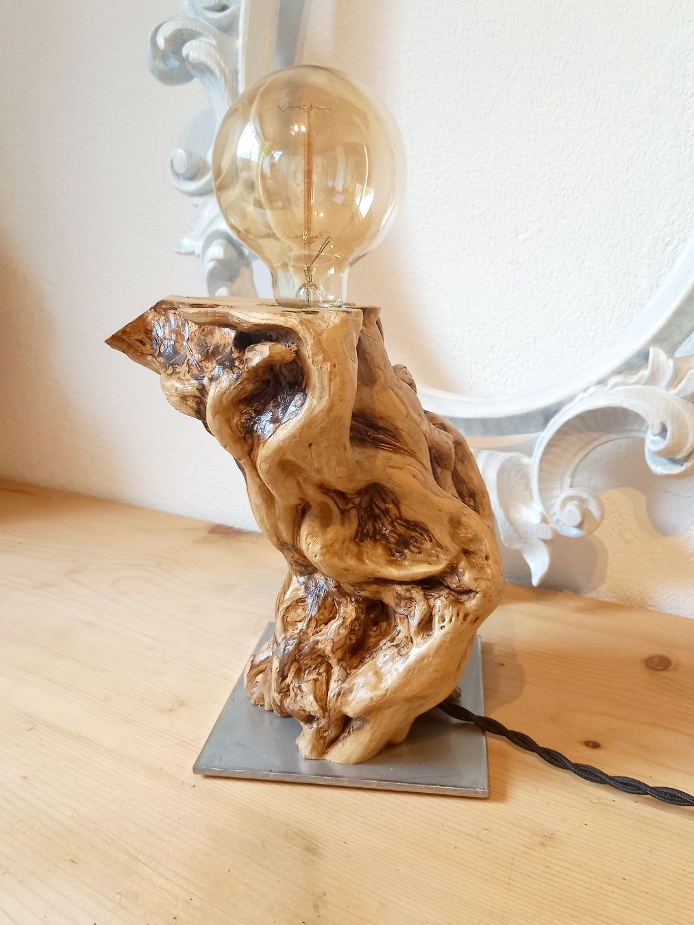 Lampes: Lampe, Weidenwurzel – Neuf avec emballage d'origine à Domat-ems par Gr8wood 5