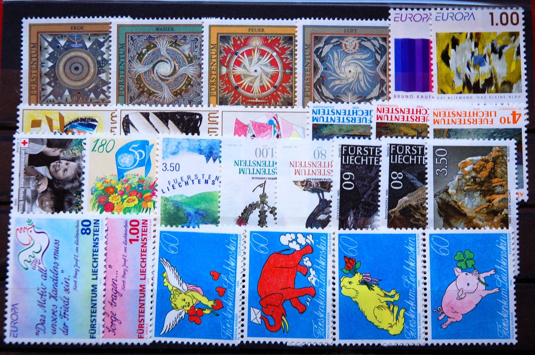 Tutti i francobolli: Liechtenstein - 9 series unused MNH ** – Usato da Gland venduto da pas_wxw