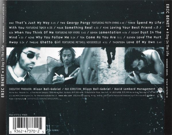 CD: Eric Benét – A Day In The Life CD – Usato da Luzern venduto da Lycka 1