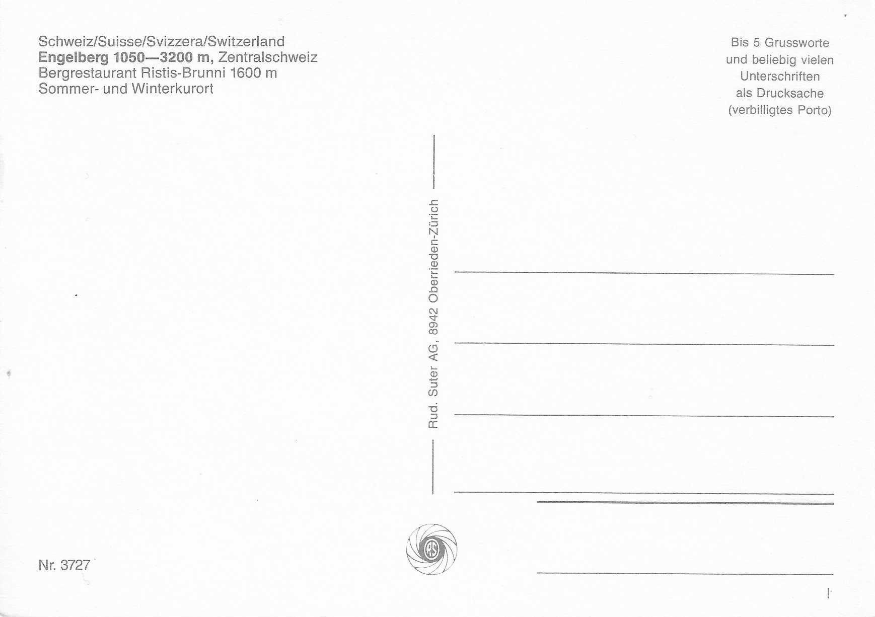 Cartoline postali: Engelberg-Brunni OW – Nuovo (secondo la descrizione) da Rothrist venduto da Stranglehold 1