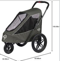 Petique Breeze Hundebuggy und Fahrradanhänger militärgrün