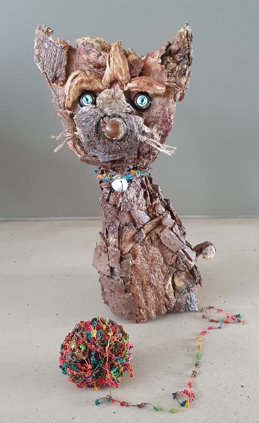 Sculture & Statue: Holz-Kätzchen, handgemachtes Einzelstück – Nuovo (secondo la descrizione) da Gossau SG venduto da ush_db7j 5