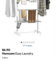 White Silver Clothing Rack