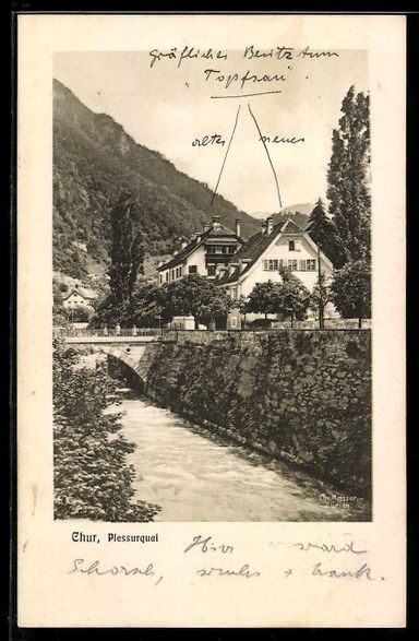 Cartes postales: AK Chur, Plessurquai – D'occasion à Berlin par bartko-reher