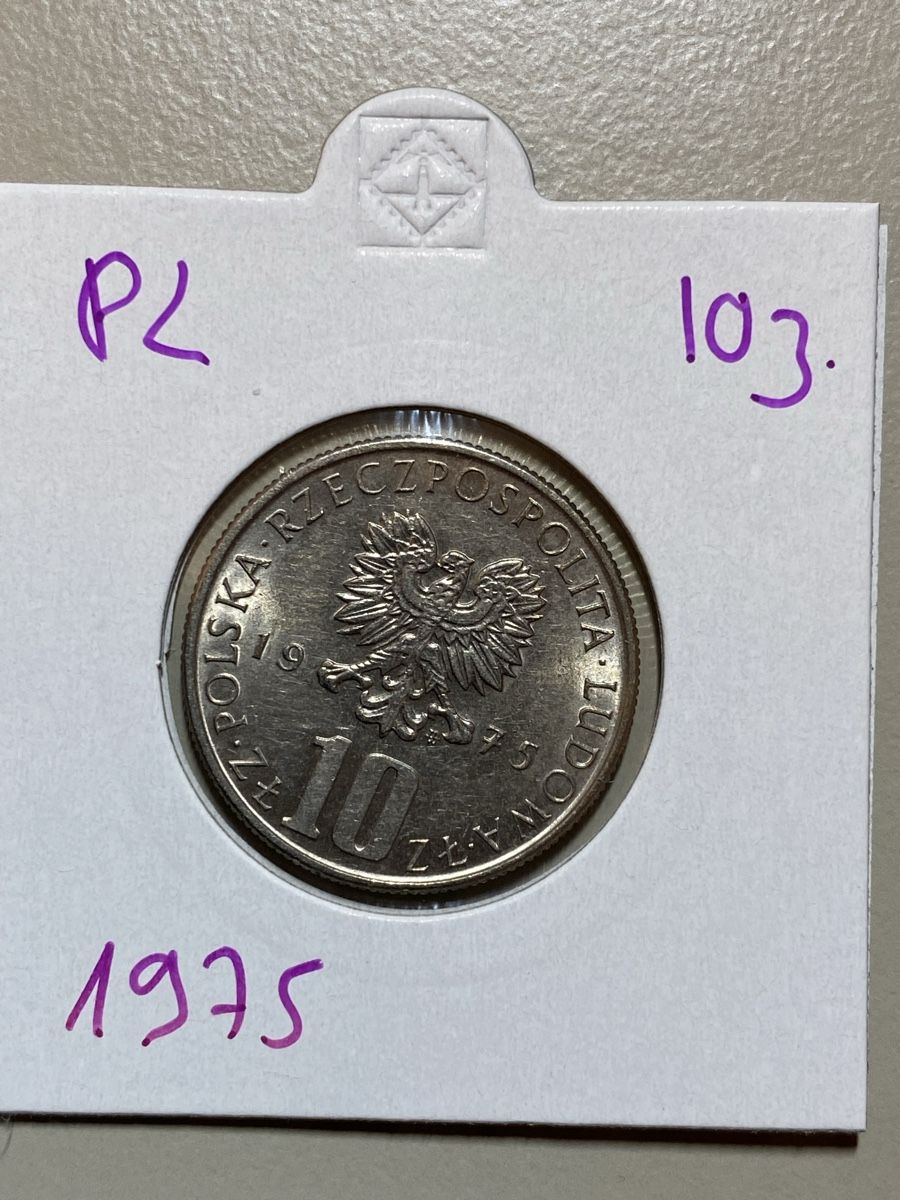 Alle Münzen: Pologne - 10 francs - 1975 – Gebraucht aus Payerne von Mike1682