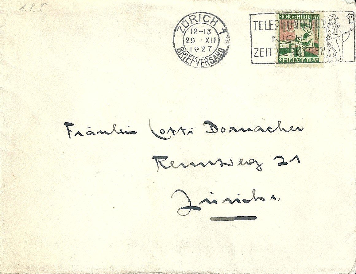 Alle Briefmarken: Enveloppe Pro Juventute 1927 – Gebraucht aus Belmont-Lausanne von ZarRomanoff