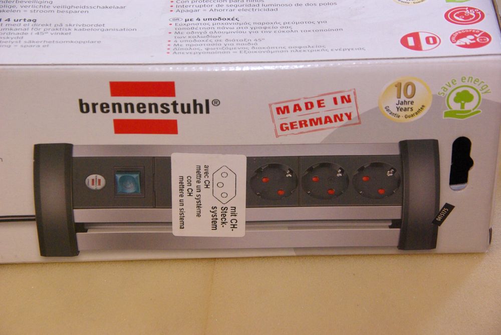 Brennenstuhl Eco-Line Regleta De Enchufes Con 6 Tomas De Corriente E Interruptor 15m Negro