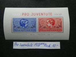 Pro Juventute 1937 Block postfrisch