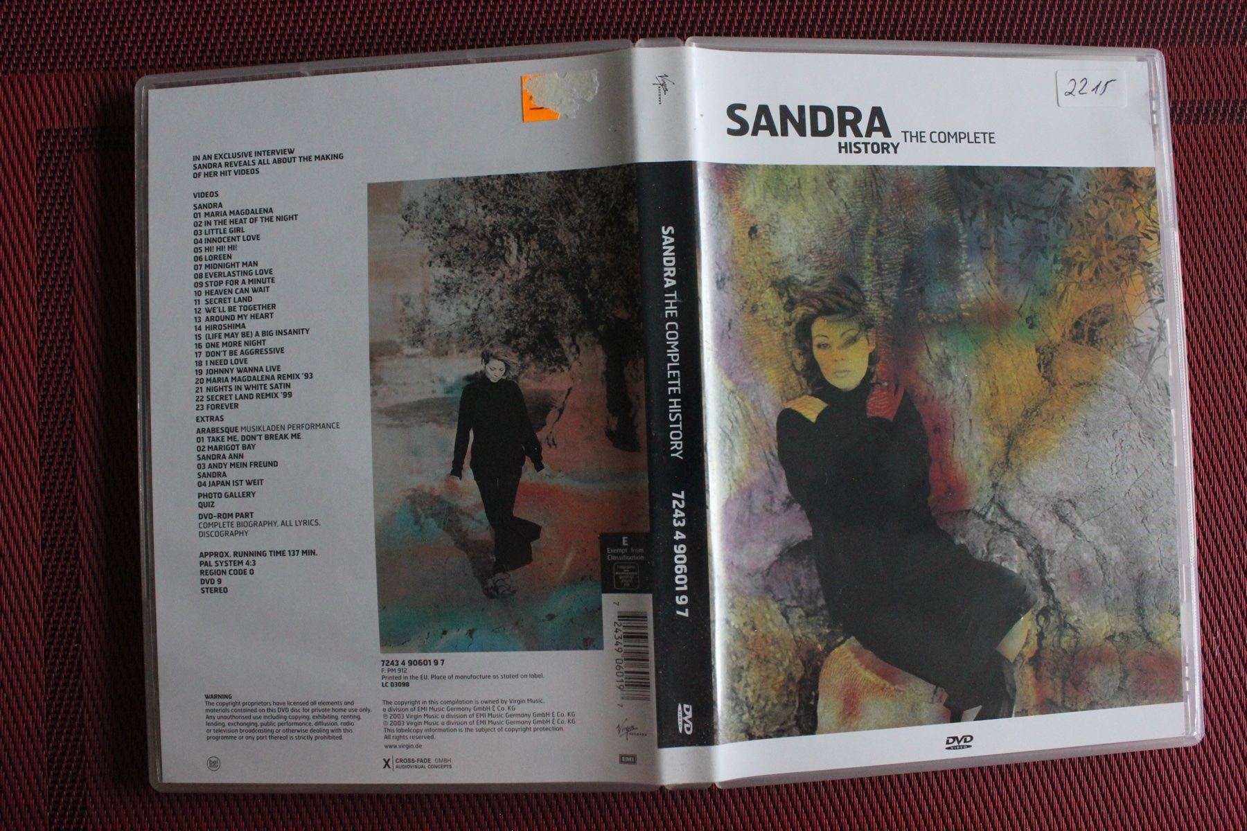 Tutti i DVDs: Sandra - The Complete History - DVD 2003 - kratzerfrei – Usato da Geroldswil venduto da Schlumpfine1973