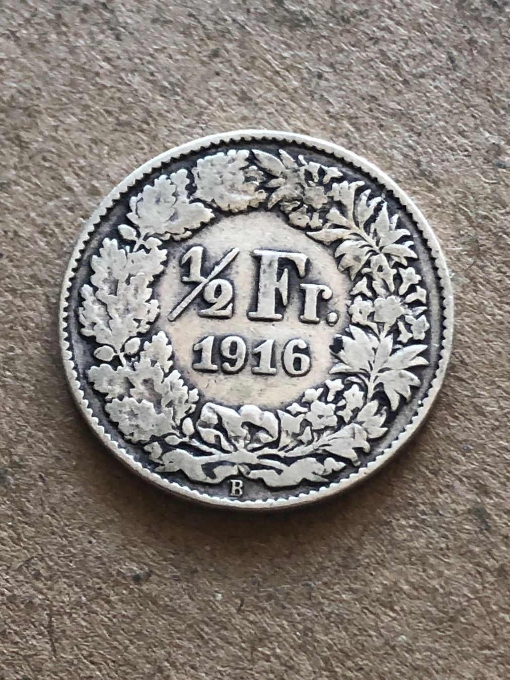 Alle Münzen: 50 Rp. 1916 – Gebraucht aus Schötz von Odpa