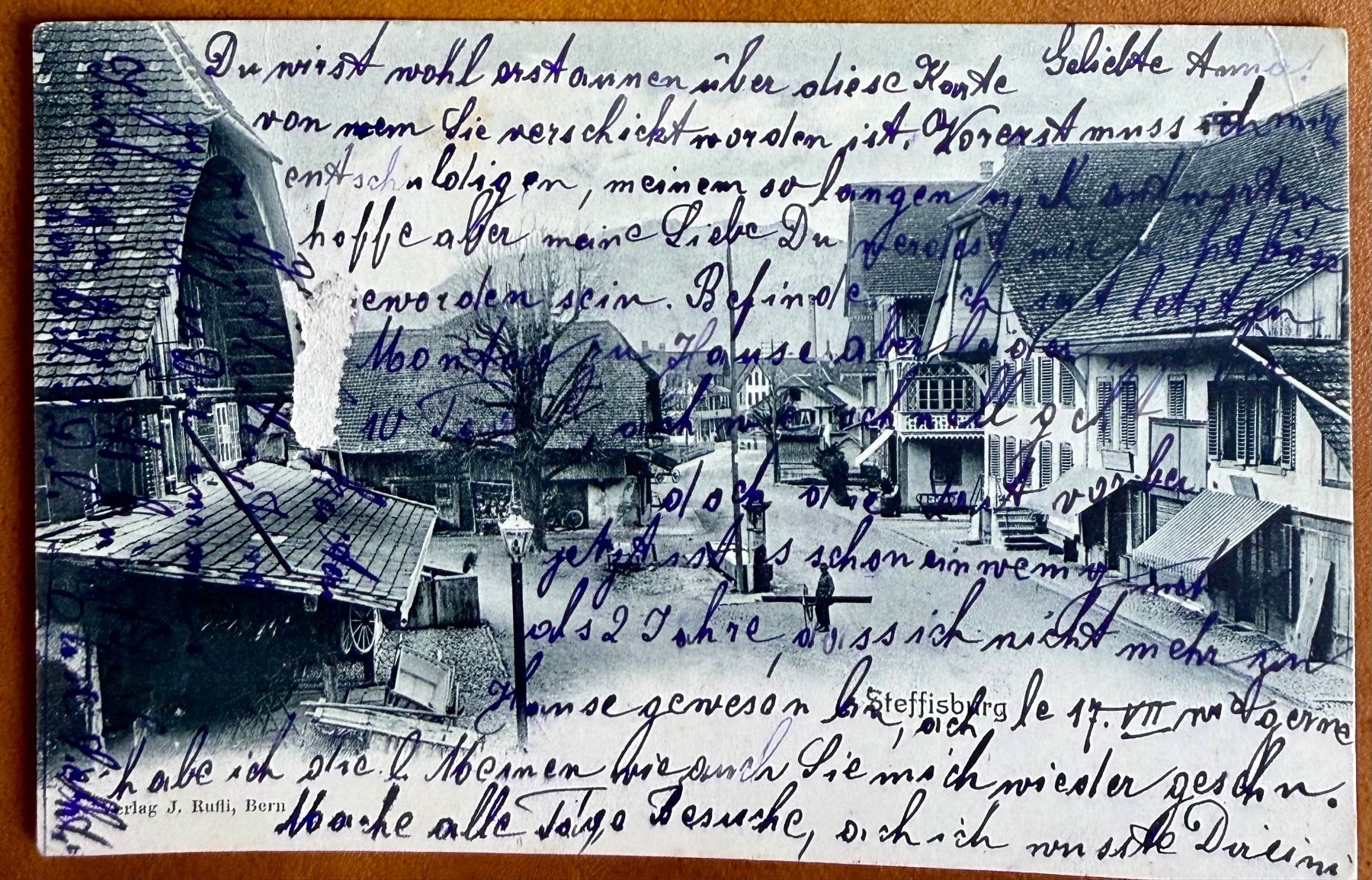 Cartoline postali: Steffisberg -  Rue principale 1903 – Usato da Lutry venduto da Ediego
