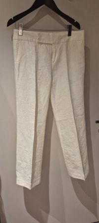 Schicke Zara Women Leinen / BW Hose Sommer weiss Gr. 44