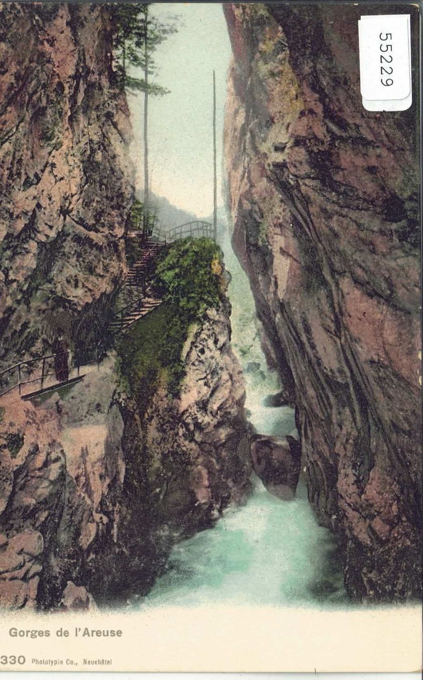 Cartes postales: Gorges de l'Areuse - Litho – D'occasion à Ettingen par Kartenplanet